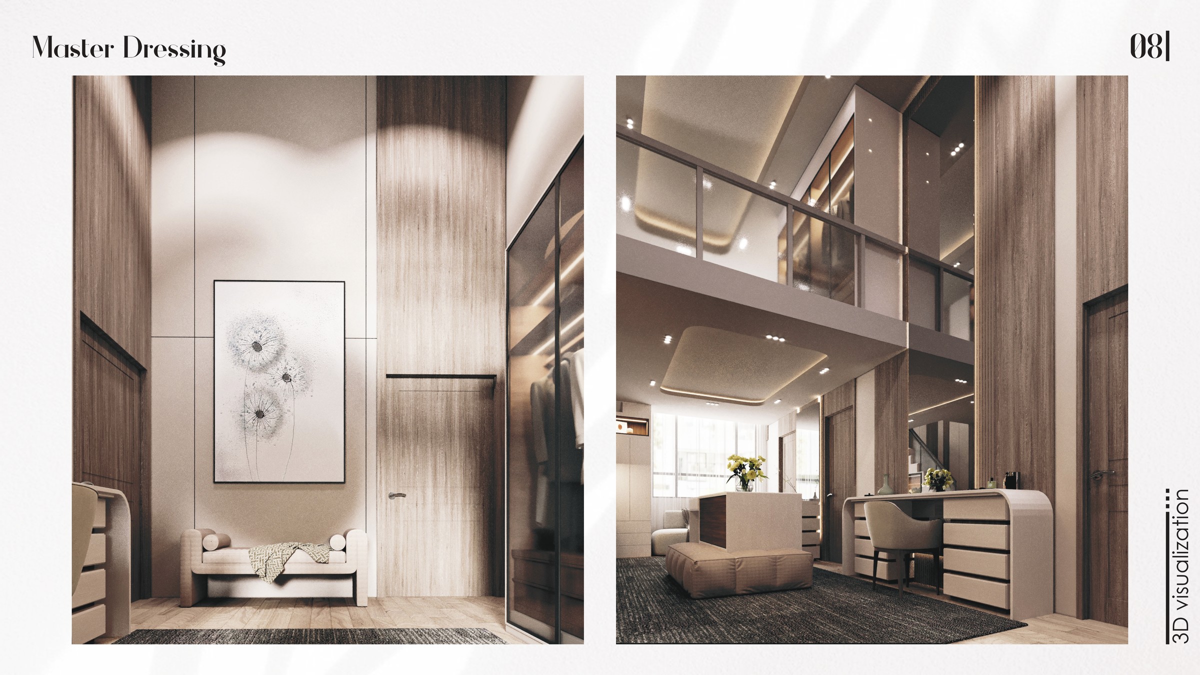 Abdullah Alwi villa — Master Dressing, 3D visualization